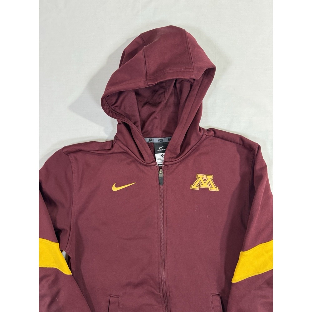 Minnesota Golden Gophers Jacket Mens Small Nike Full Zip Hoodie Maroon Football